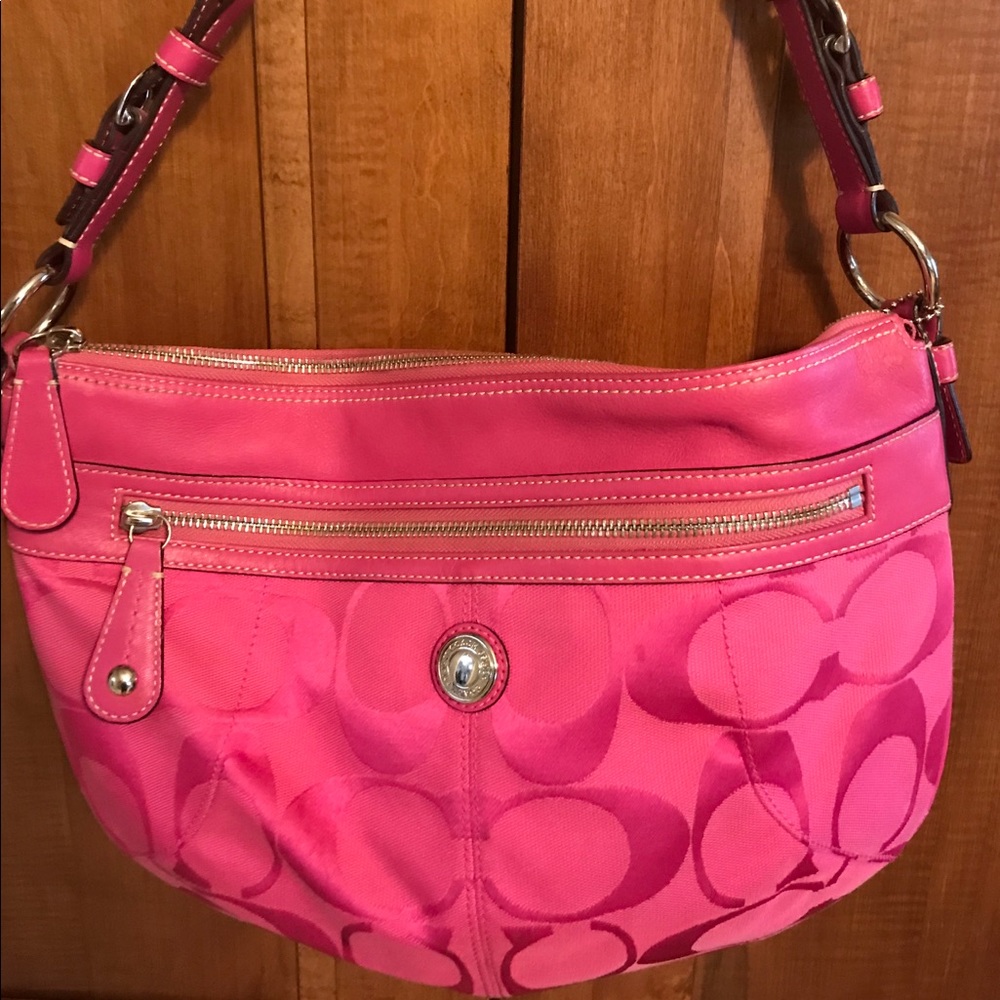 COACH Hot Pink handbag “C” pattern